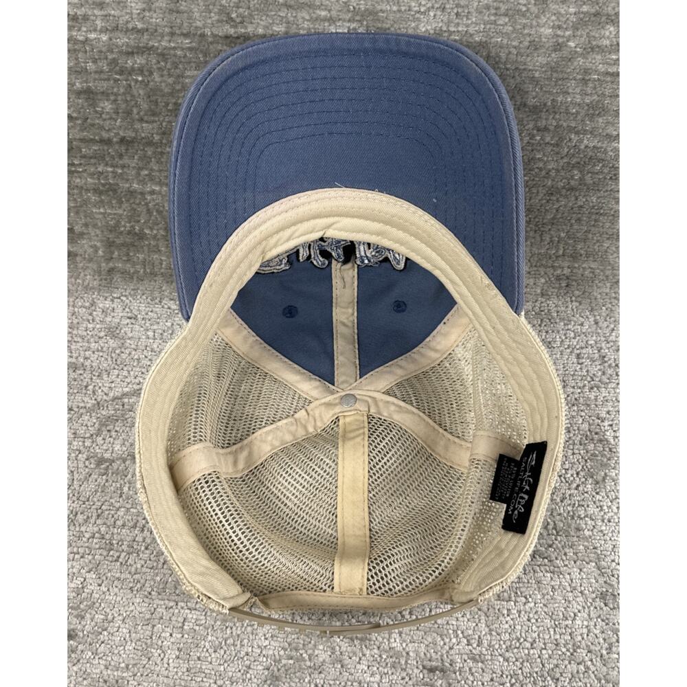 Salt Life Stance Trucker Hat Atlantic Blue Faded Mesh Snapback Fishing Cap - Picture 8 of 9